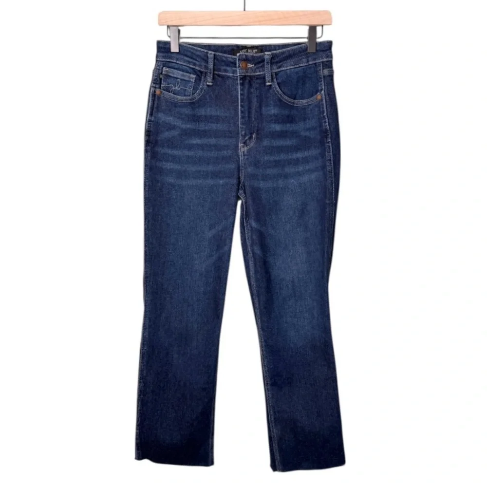 Judy Blue Women’s High Waist Cropped Straight Fit Side Slit Jeans‎ Blue Size 27